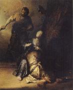 Samson Betrayed by Delilah Rembrandt